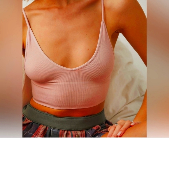 Free People Intimately Ali Low-Back Seamless Bra Bralette Cami NEW! M/L - Picture 2 of 7